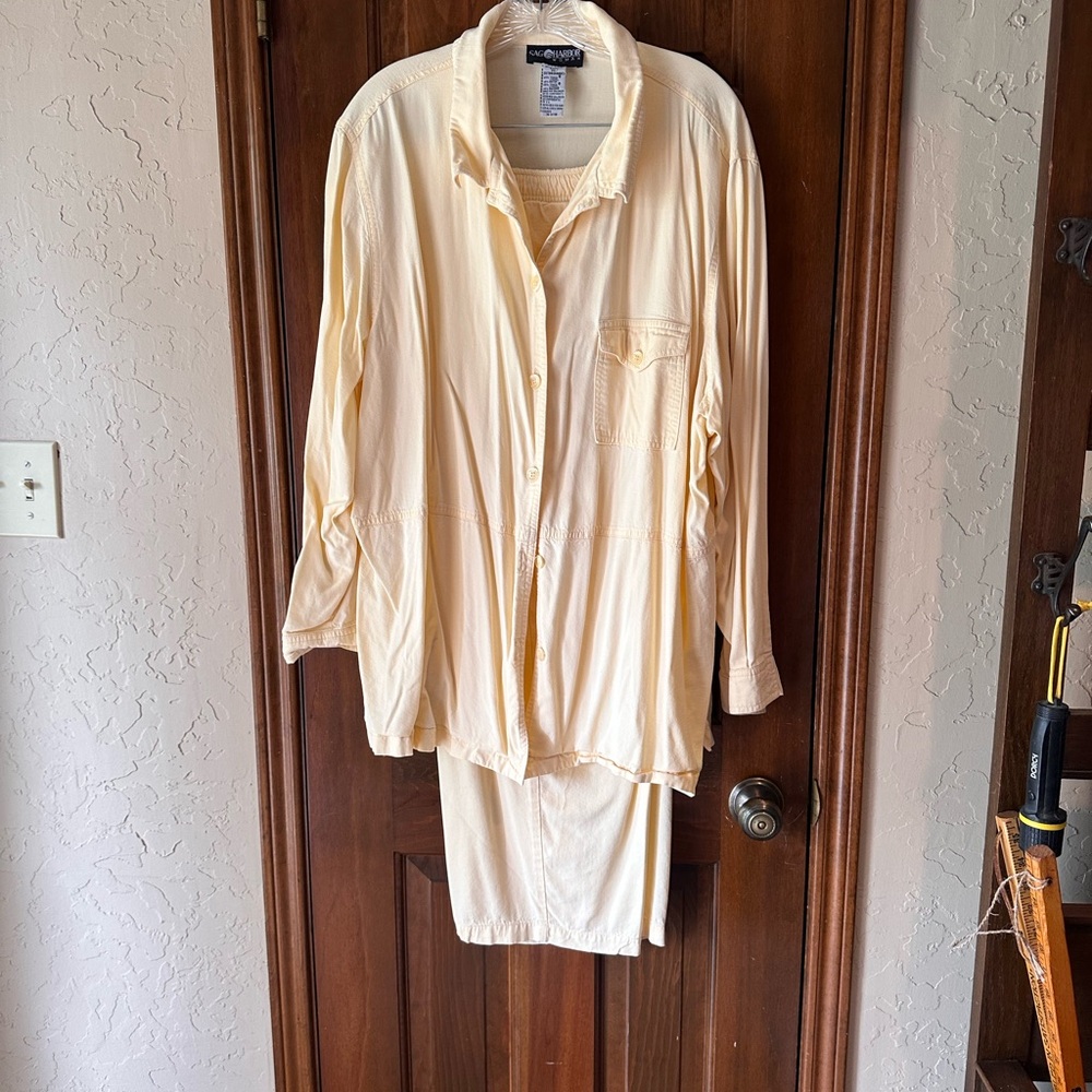 Sag Harbor Women’s Two Piece Casual Set - Yellow